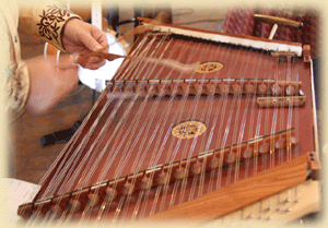 Scott on hammered dulcimer